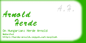 arnold herde business card